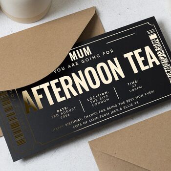 Personalised Afternoon Tea Gift Voucher For Mum, 4 of 9
