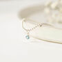 Sterling Silver March Birthstone Bracelet, thumbnail 4 of 7