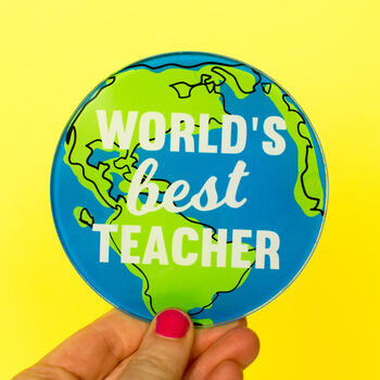 'World's Best Teacher' Coaster, 5 of 5