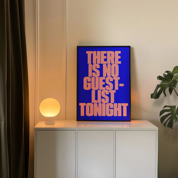 Guestlist Print | Typographic Poster | Wall Art | Aesthetic | Typographic | Trendy | Party Artwork | Club | House Music | Groovy, 5 of 10