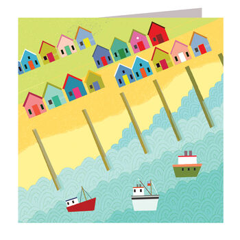 Beach Huts Greetings Card, 2 of 4