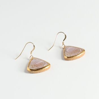 Ceramic, Glass And Gold Dawn Teardrop Earrings, 2 of 5