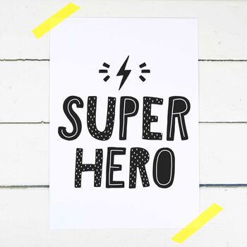 Super Hero Poster Print, 2 of 4