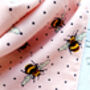 Pink Cord Bumble Bee Polka Dots Dog Bandana, thumbnail 4 of 5