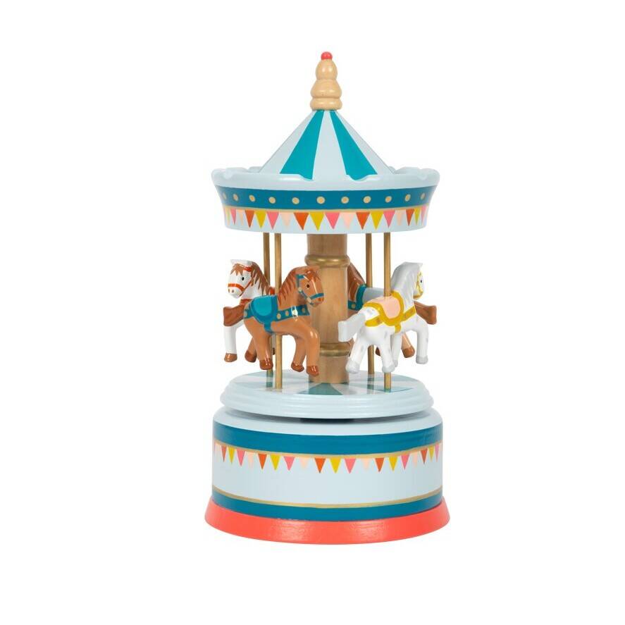 Wooden Carousel Music Box, 1 of 9