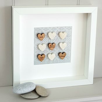 Handmade Pottery Wedding Love Hearts Artwork, 4 of 4