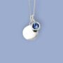 Genuine Sapphire Cz Necklace In Sterling Silver, thumbnail 4 of 12