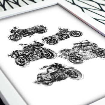 Triumph Motorbike Collection Print, 3 of 3
