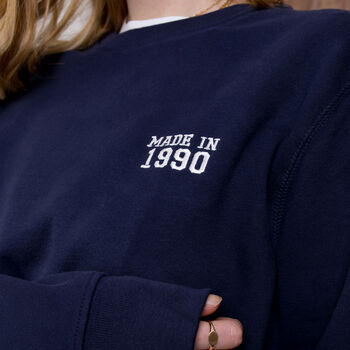 Embroidered Made In Year Breast Pocket Sweatshirt, 2 of 7