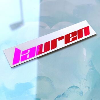 Fluorescent Racing Name Decal Personalised Vinyl, 7 of 8