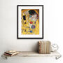 Klimt The Kiss Artwork Living Room Wall Art Print, thumbnail 2 of 3