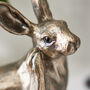 Bronze Scratching Hare Easter Ornament, thumbnail 3 of 4