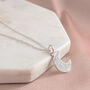 Dainty Moon Fingerprint Charm, thumbnail 3 of 6