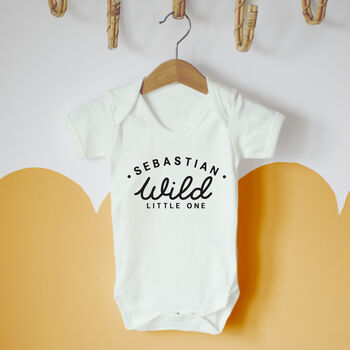 Wild Little One Personalised Adventure Baby Vest, 3 of 5