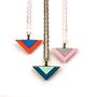 Wooden Triangle Geometric Necklace, thumbnail 3 of 7