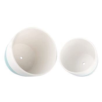Pack Of Two Modern Minimalist Ceramic Plant Pot Indoor, 4 of 4