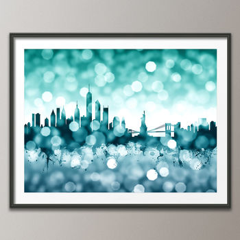 New York Cityscape Skyline Art Print, 3 of 5