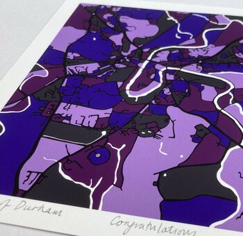 Personalised Graduation Gift Art Map | Hand Drawn University City Print, 9 of 9
