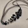 Black Crystal Ribbon Wrist Corsage, thumbnail 6 of 9