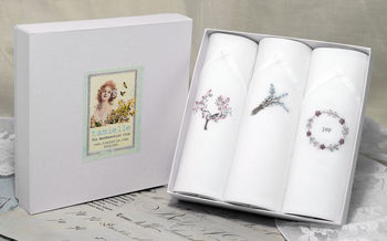 Box Of Ladies Handkerchiefs: Joy,Lavender And Tree, 3 of 3