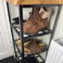 Handcrafted Shoe Rack With Spalted Beech Shelf, thumbnail 2 of 10