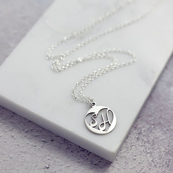 Anniversary Sterling Silver Initial Necklace, 6 of 12
