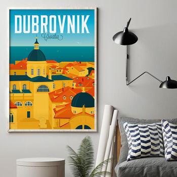 Dubrovnik Travel Poster Art Print, 4 of 4