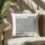 UK No.One Song Personalised Cushion | Birthday Gift For Music Fans, thumbnail 1 of 5