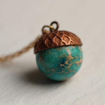 Turquoise Acorn Necklace, 7 of 10