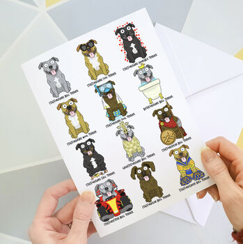Staffordshire Bull Terrier Birthday Card, 2 of 4