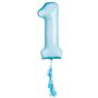 Blue Number One Balloon, thumbnail 2 of 2