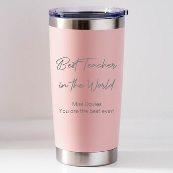 Personalised Best Teacher In The World Thermos Insulated Cup, 4 of 5