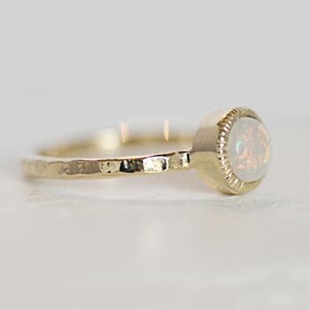 14ct Gold Confetti Opal Ring, 6 of 6