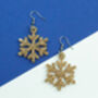 Snowflake Glitter Earrings, thumbnail 2 of 10