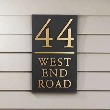 Portrait House Sign With Parallel Line, 3 of 3