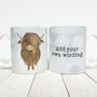 Scottish Highland Cow Personalised Mug, thumbnail 2 of 4