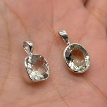 Green Amethyst Silver Necklace: February Birthstone, 4 of 12