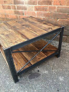 Industrial Reclaimed Coffee Table Tv Unit 295, 2 of 5