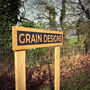 Engraved Oak House Sign With Painted Background, thumbnail 2 of 8