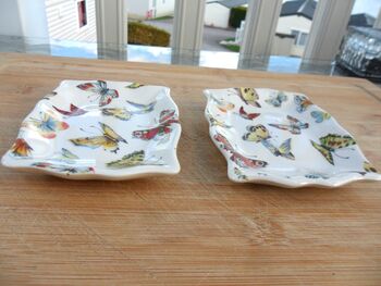 Set Of Two Handmade Soap Dishes In Butterfly Design, 2 of 8
