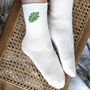 Personalised Autumn Oak Leaf Warm Cashmere Bed Socks, thumbnail 6 of 8