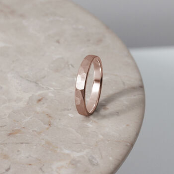 Brushed Hammered 9ct/18ct Gold Ring, 10 of 12