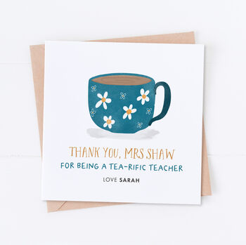 Tea Rific Teacher, Thank You Card, 2 of 2