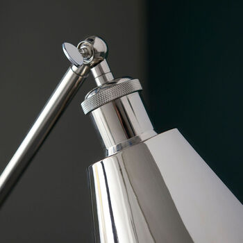 Bright Nickel Floor Standing Task Lamp, 3 of 6