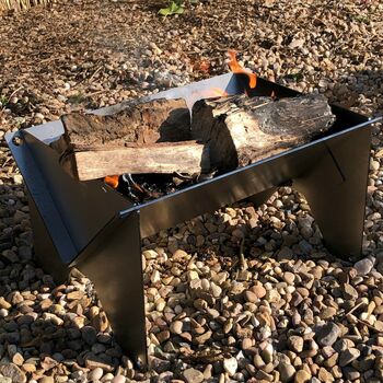 Flat Pack Portable Metal Firepit With Optional Ash Tray, 2 of 9