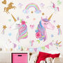 Unicorns Rainbows Bunting Removable Wall Stickers, thumbnail 2 of 5