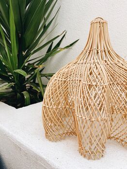 Timorese Flower Rattan Lampshade, 4 of 4