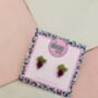 Turnip Glitter Resin Studs / Garden Lover Gift / Fun Veggie Jewellery / Handmade Studs, thumbnail 3 of 5