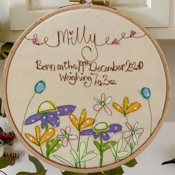 Celebration Embroidery Hoop, For A Girl, 4 of 5