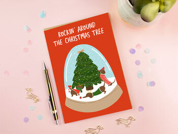 Rockin' Around The Christmas Tree | Holiday Card, 4 of 4